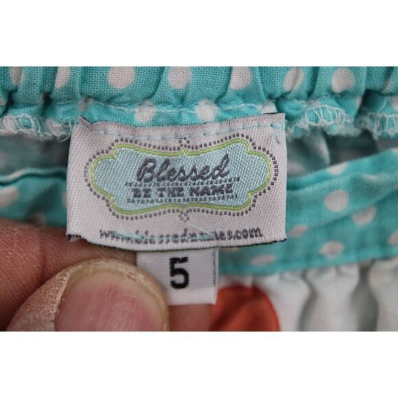 Blessed Be The Name Girls Skirt 5T APRON FRONT WITH HAPPY BIRTHDAY THEME - Picture 5 of 5